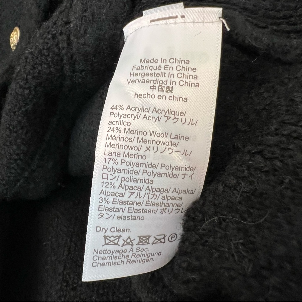 J. Crew Textured Sweater Lady Jacket Black Medium NWT Classic Old Money Cocktail - Picture 5 of 6